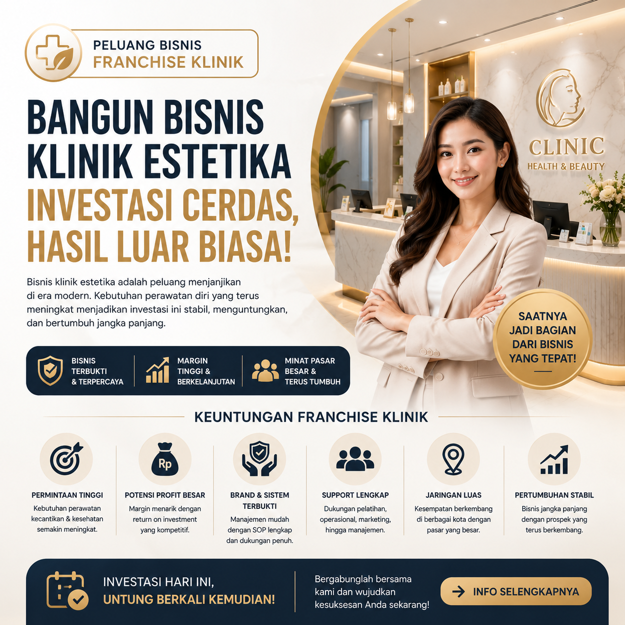 Interior Mewah Klinik Kecantikan Estetika Modern